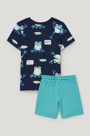 Exklusiv Online - Set - Kurzarmshirt und Shorts - 2 teilig - dunkelblau