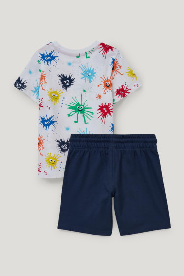 Exclu web - Ensemble - T-shirt et short - 2 pièces - blanc