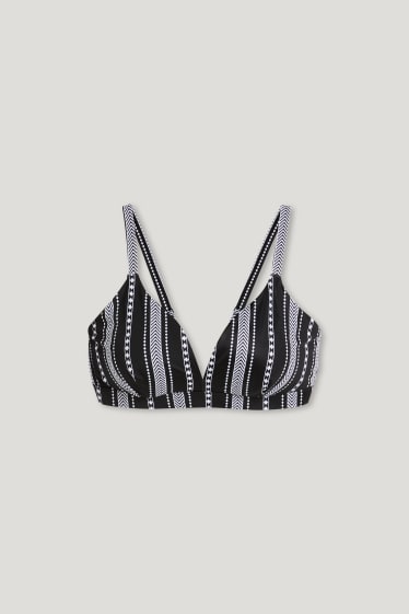Women - Bikini top - padded - non-wired - LYCRA® XTRA LIFE™ - black / white