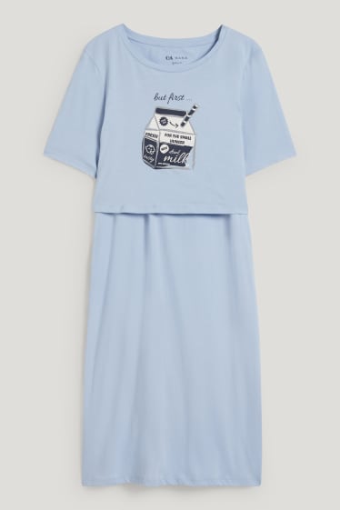 Women - Nursing nightdress - light blue
