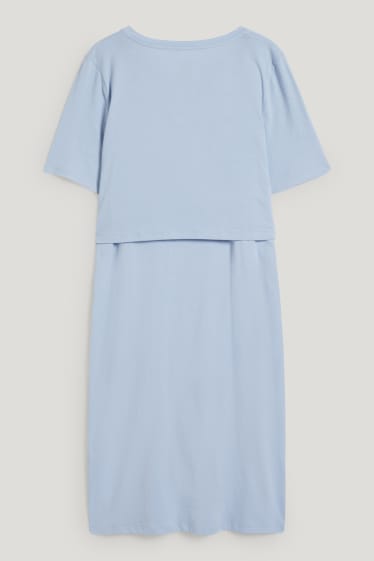 Women - Nursing nightdress - light blue
