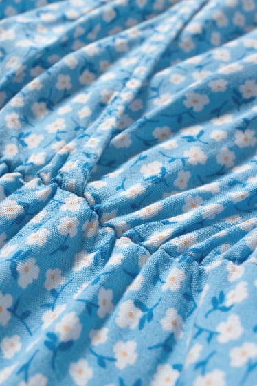 Clockhouse femme - CLOCKHOUSE - robe portefeuille - à fleurs - bleu