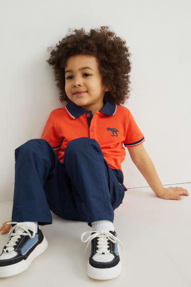 Toddler Boys - Multipack of 3 - dinosaur - polo shirt and 2 short sleeve T-shirts - blue