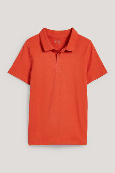 Reverskraag - Poloshirt - donker oranje