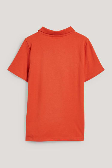 Reverskraag - Poloshirt - donker oranje