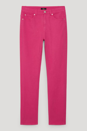 Donna - Pantaloni - vita alta - Flex - fucsia