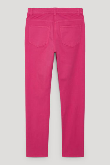 Donna - Pantaloni - vita alta - Flex - fucsia