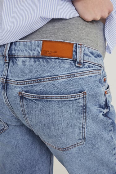 Dámské - Těhotenské džíny - tapered jeans - LYCRA® - džíny - světle modré