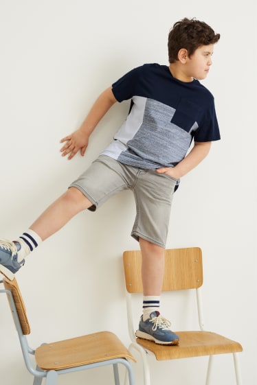 Niños - Tallas extendidas - pack de 6 - camisetas de manga corta - blanco