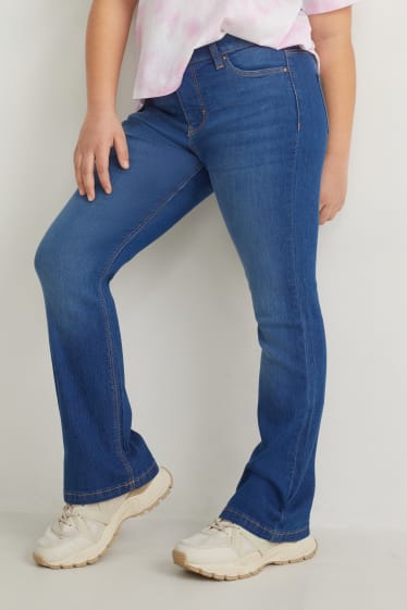 Kids Girls - Rozszerzona rozmiarówka - wielopak, 2 szt. - flared jeans - dżins-niebieski