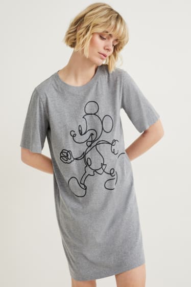 Women - Nightshirt - Mickey Mouse - gray-melange