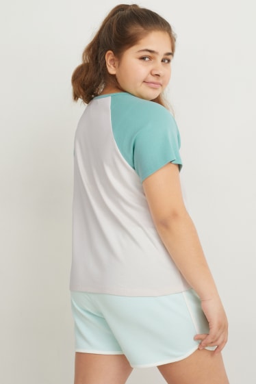Kids Girls - Mărimi extinse - multipack 2 buc. - tricou cu mânecă scurtă - alb-crem