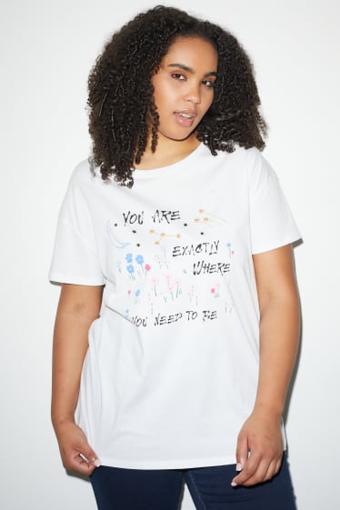 Damen XL - CLOCKHOUSE - T-Shirt - weiss