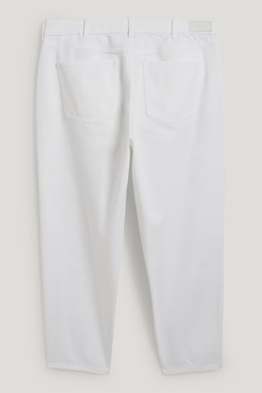 Femei XL - CLOCKHOUSE - mom jeans - talie înaltă - alb