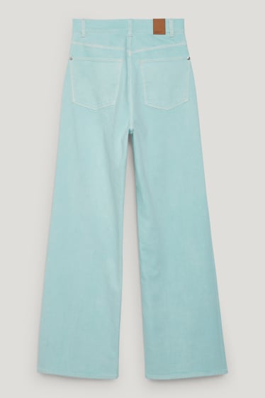 Femmes - Loose fit jean - high waist - LYCRA® - vert menthe