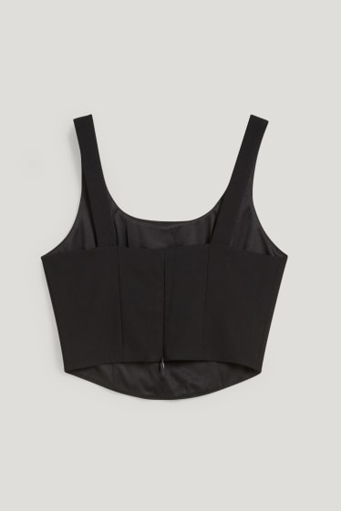 Clockhouse Girls - CLOCKHOUSE - top crop - negru