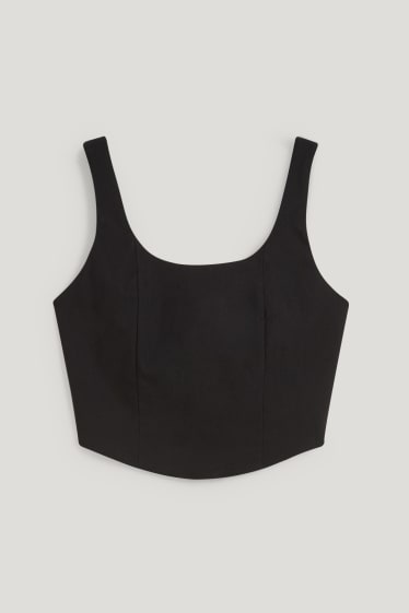 Clockhouse Girls - CLOCKHOUSE - top crop - negru