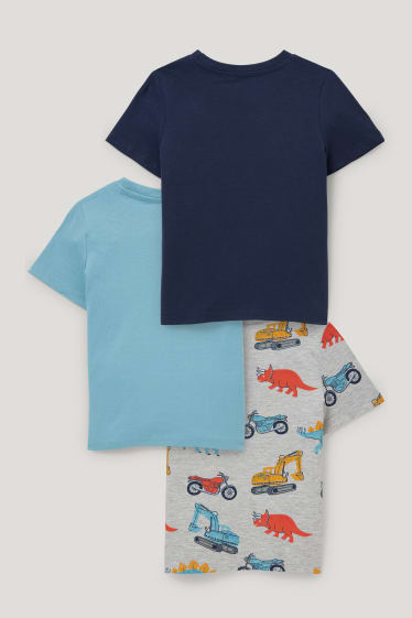 Toddler Boys - Multipack of 3 - short sleeve T-shirt - dark blue