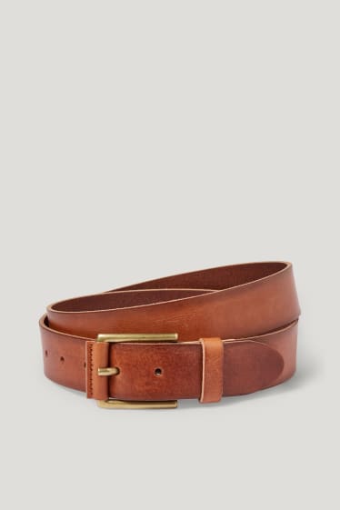 Hommes - Ceinture en cuir - marron
