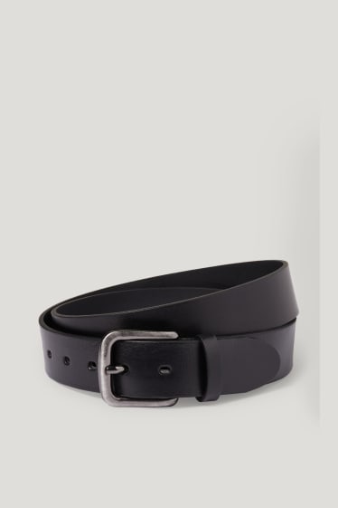 Hommes - Ceinture en cuir - noir