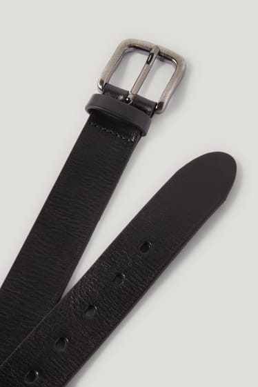 Hommes - Ceinture en cuir - noir