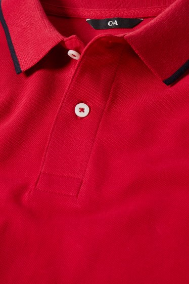 Heren - Poloshirt - rood