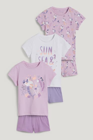 Toddler Girls - Confezione da 2 - pigiama corto - viola chiaro