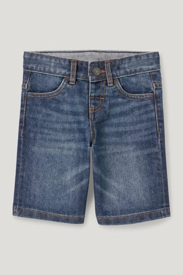 Garçons - Ensemble - polo et short en jean - 2 pièces - bleu