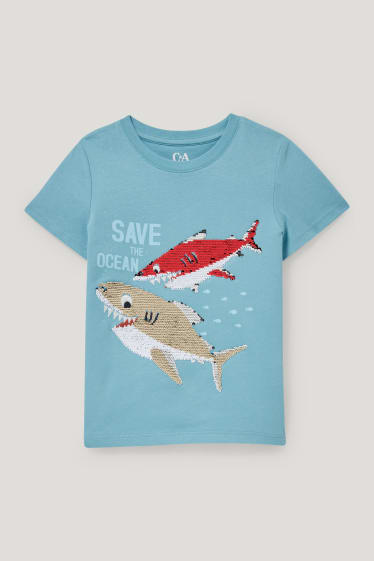Toddler Boys - Short sleeve T-shirt - shiny - turquoise
