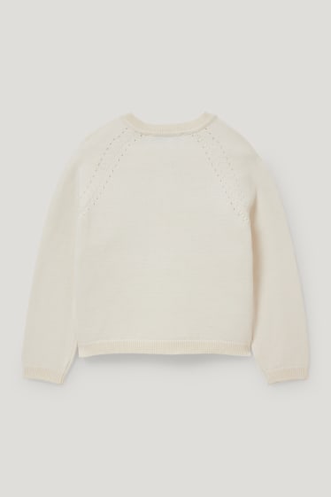 Toddler Girls - Cardigan tricotat - alb-crem