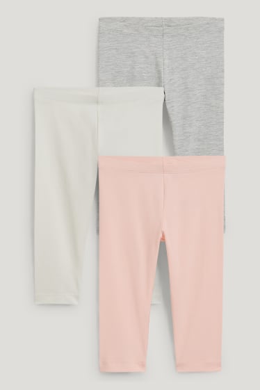 Toddler Girls - Confezione da 3 - leggings pinocchietto - rosa