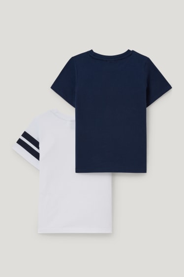 Garçons - Lot de 2 - Super Mario - T-shirts - bleu foncé