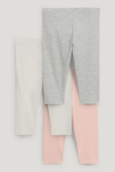 Toddler Girls - Confezione da 3 - leggings pinocchietto - rosa