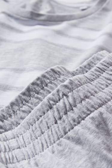 Uomo - Pigiama con pantaloni corti - grigio chiaro melange