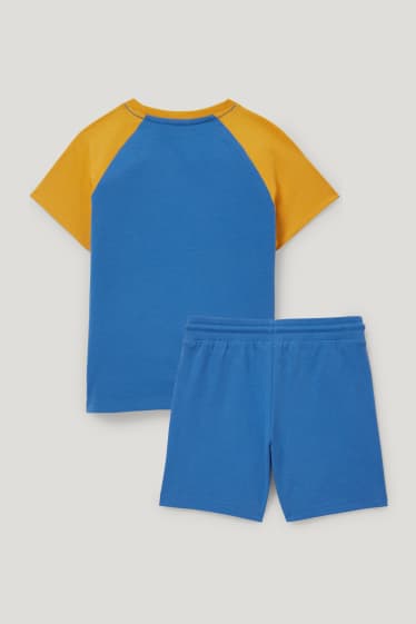 Exclusiv online - Patrula cățelușilor - set - tricou cu mânecă scurtă și pantaloni scurți - 2 piese - albastru