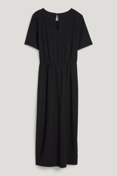 Women - Fit & flare dress with knot detail - black