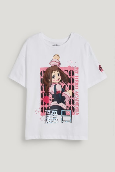 Bambine: - My Hero Academia - maglia a maniche corte - bianco