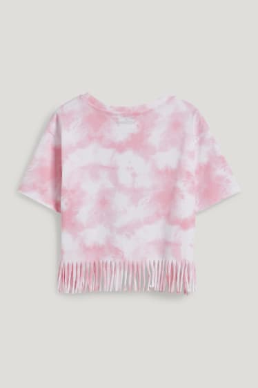 Dívčí - Zvonilka - tričko s krátkým rukávem - bílá/růžová