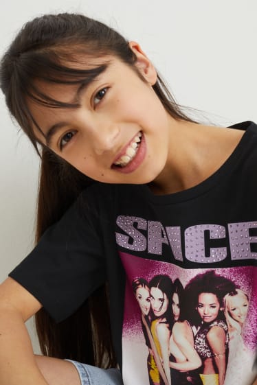 Bambine: - Spice Girls - maglia a maniche corte - nero