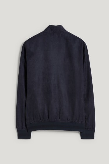 Hommes - Blouson - similisuède - bleu foncé