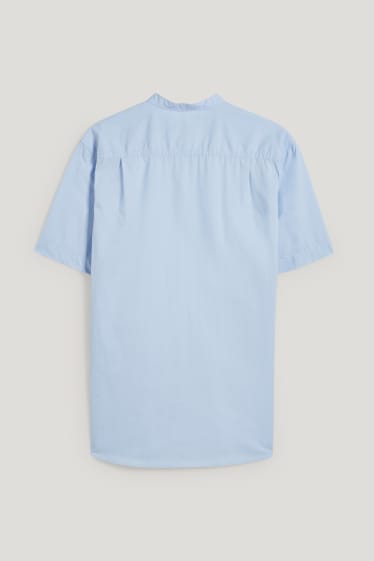 Herren - Hemd - Regular Fit - Stehkragen - hellblau