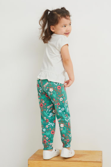Niñas - Set - camiseta de manga corta y pantalón de punto - 2 piezas - blanco roto