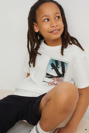 Kids Boys - Kurzarmshirt - weiss