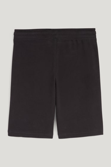 Băieți - Pantaloni scurți trening - negru