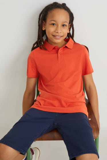 Reverskraag - Poloshirt - donker oranje