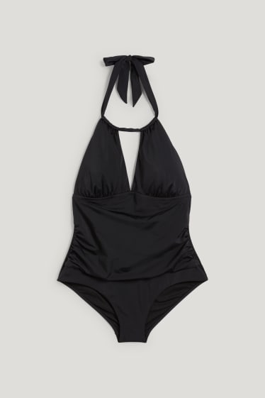 Damen - Badeanzug mit Raffung - wattiert - LYCRA® XTRA LIFE™ - schwarz
