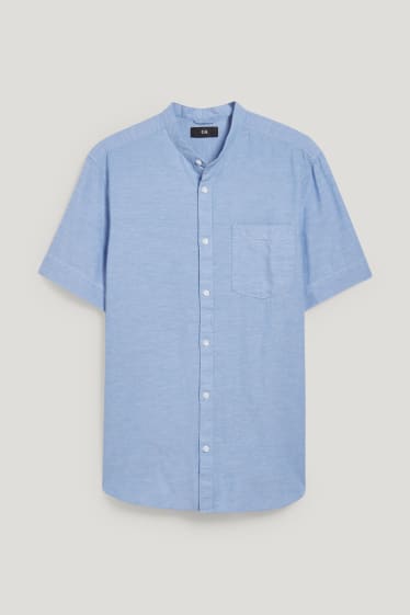 Clockhouse Boys - Shirt - regular fit - band collar - light blue