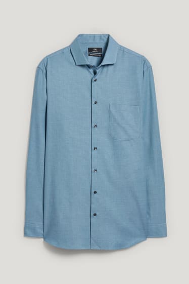Home - Camisa formal - regular fit - cutaway - fàcil de planxar - verd