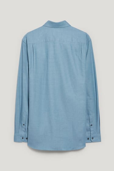 Home - Camisa formal - regular fit - cutaway - fàcil de planxar - verd