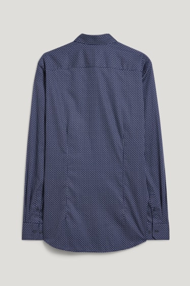 Uomo - Camicia business - slim fit - colletto all’italiana - facile da stirare - blu scuro